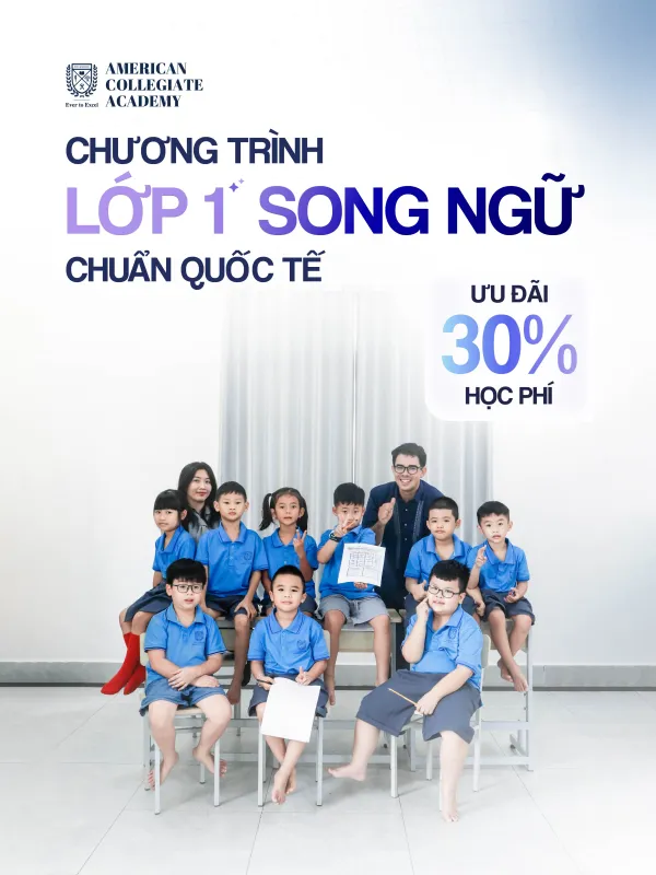 TRƯỜNG TIỂU HỌC SONG NGỮ ASTON - CHƯƠNG TRÌNH LỚP 1 SONG NGỮ - 6.700.000Đ/ THÁNG